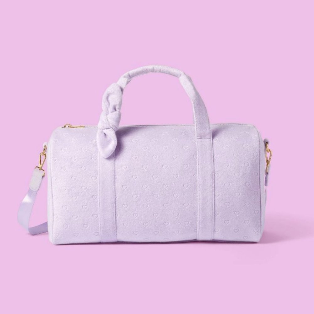 Terry Cloth Embossed Mini Hearts Duffle Bag - Stoney Clover Lane x Target Light - Picture 4 of 4